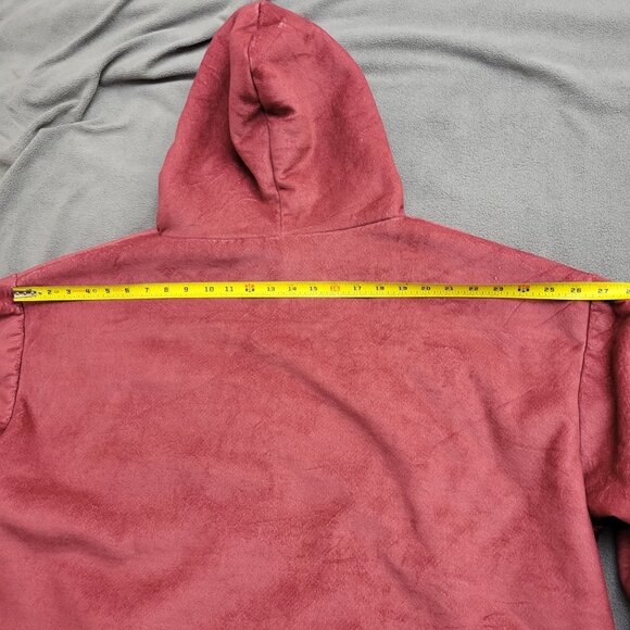 Hoodie Sweater Womens L Oversized Pink Cozy Fluffy Lounge Peace Love Book Binge - Picture 14 of 14